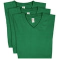 thumbnail image 6 of Access Men's Heavyweight Short Sleeve Cotton V-Neck T-Shirt (Pack of 3) (K Green, 2X-Large) AT37, 6 of 9