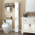 thumbnail image 5 of Jopath Bathroom Storage Cabinet Narrow Tall,67.51" Freestanding Cabinet Storage Tower with 2 Door for Small Spaces,Bathroom,White, 5 of 8