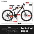 thumbnail image 6 of 26 Inch Mountain Bike, Shimano 21 Speeds with Mechanical Disc Brakes, High-Carbon Steel Frame, Suspension MTB Bikes Mountain Bicycle for Adult & Teenagers, 6 of 7