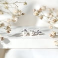thumbnail image 4 of Rosec Jewels Cultured Freshwater Pearl Stud Earrings for Women - June Birthstone Earrings - AAA Grade - 6 mm - With Jewelry Box, 925 Sterling Silver, 4 of 8