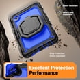 thumbnail image 5 of for Samsung Galaxy Tab A11 Case 8.7 inch, 360 Rotating Shockproof Cover with Stand, Handle, Shoulder Strap (2025, SM-X133/X135), Dark Blue Panel, 5 of 7