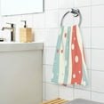 thumbnail image 3 of Yayeee 2 Pack Hand Towels for Bathroom 100% Cotton 16" x 28" Soft Absorbent Kitchen Towel, Light Blue Pattern, 3 of 7
