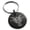 Black, variant on Stainless Steel Oriental Dark Dragon Engraved Small Medallion Circle Charm Keychain Keyring
