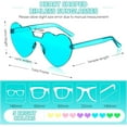 thumbnail image 2 of Hopet Unisex Heart Shaped Rimless Sunglasses, Multicolor, 12 Pack, Candy Colorful Glasses, Fun Trendy Transparent Heart Sunglasses Party Favor for Graduation Gift, Summer Party, Birthday, Vacation, 2 of 9