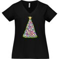 thumbnail image 3 of Inktastic Christmas Tree of Lights Women's Plus Size V-Neck T-Shirt, 3 of 5