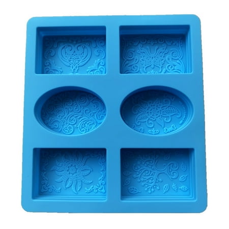

Fofcroll 6-cavity Waterproof Rectangle Oval Silicone Handmade DIY Soap Making Craft Mold