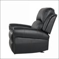 thumbnail image 6 of Recliners: Contemporary Gliding Manual Recliner with Faux Leather Upholstery | Black | PU, 6 of 18