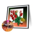 thumbnail image 2 of Taladro de diamante enmarcado flores pintura 5D DIY arte parcial en forma especial (YXC175) FLhrweasw Nuevo, 2 of 9