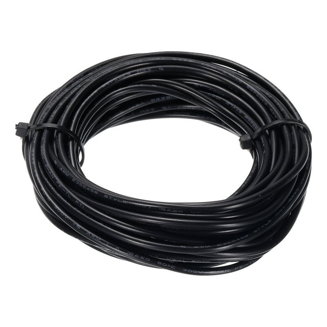 UL1007 16AWG Calibre Trenzado Conexión Cables, PVC Eléctrico Alambre Estañado Cobre Alambre 7,5 m/25 Pies Negro para Electrodomésticos Interno Conexión Cable