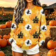 thumbnail image 5 of Meichang Womens Oversized Sweatshirt Halloween Fall Halloween Graphic Sweatshirt Crew Neck Casual Long Sleeve Pullover Holiday Family Matching Tops, 5 of 8