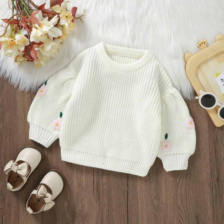 Cute Sweater for Girl Baby Girl Winter Sweater Basic Plain Cute