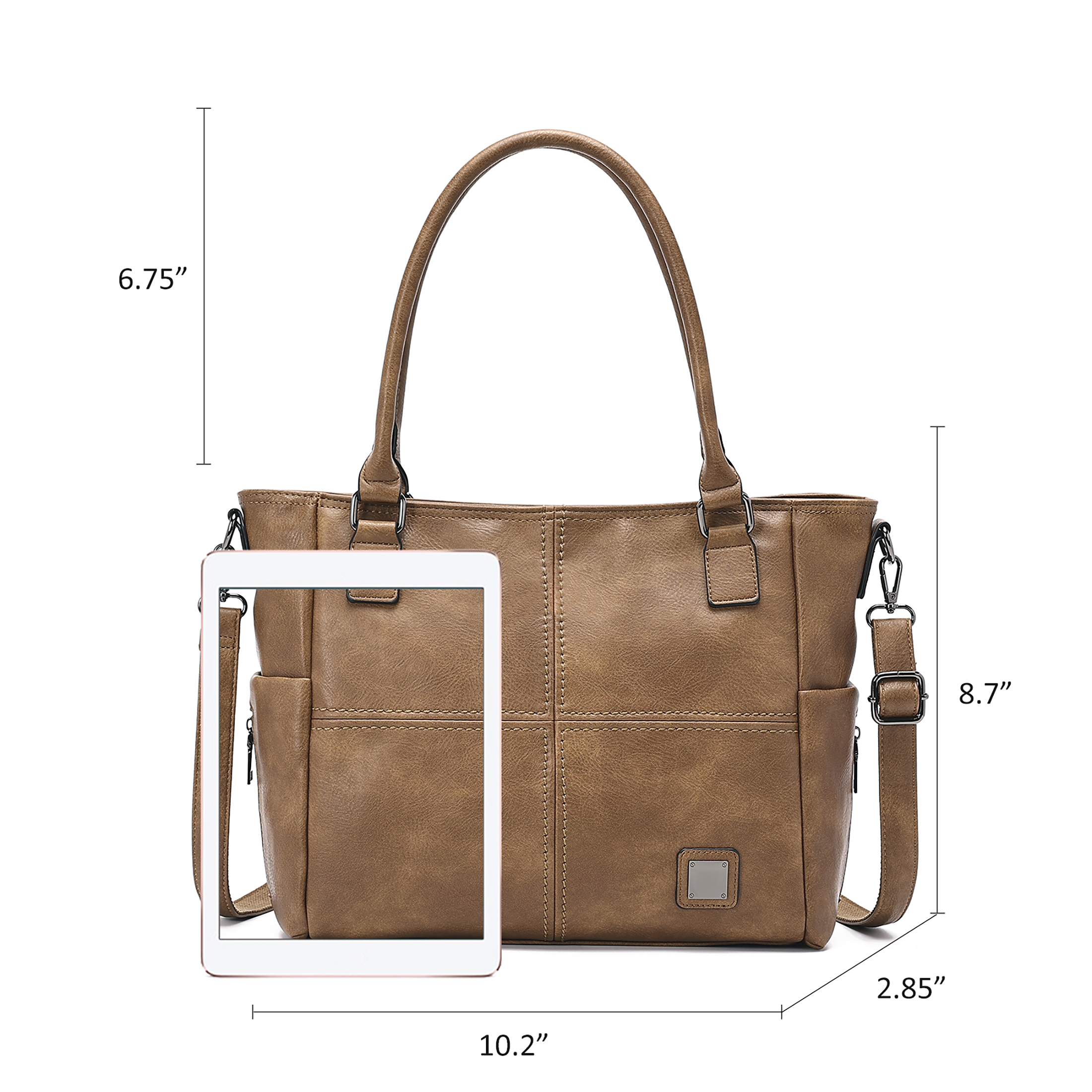 KL928 Tote Bag for Women Multi Pockets Shoulder Purse Versatile Ladies ...