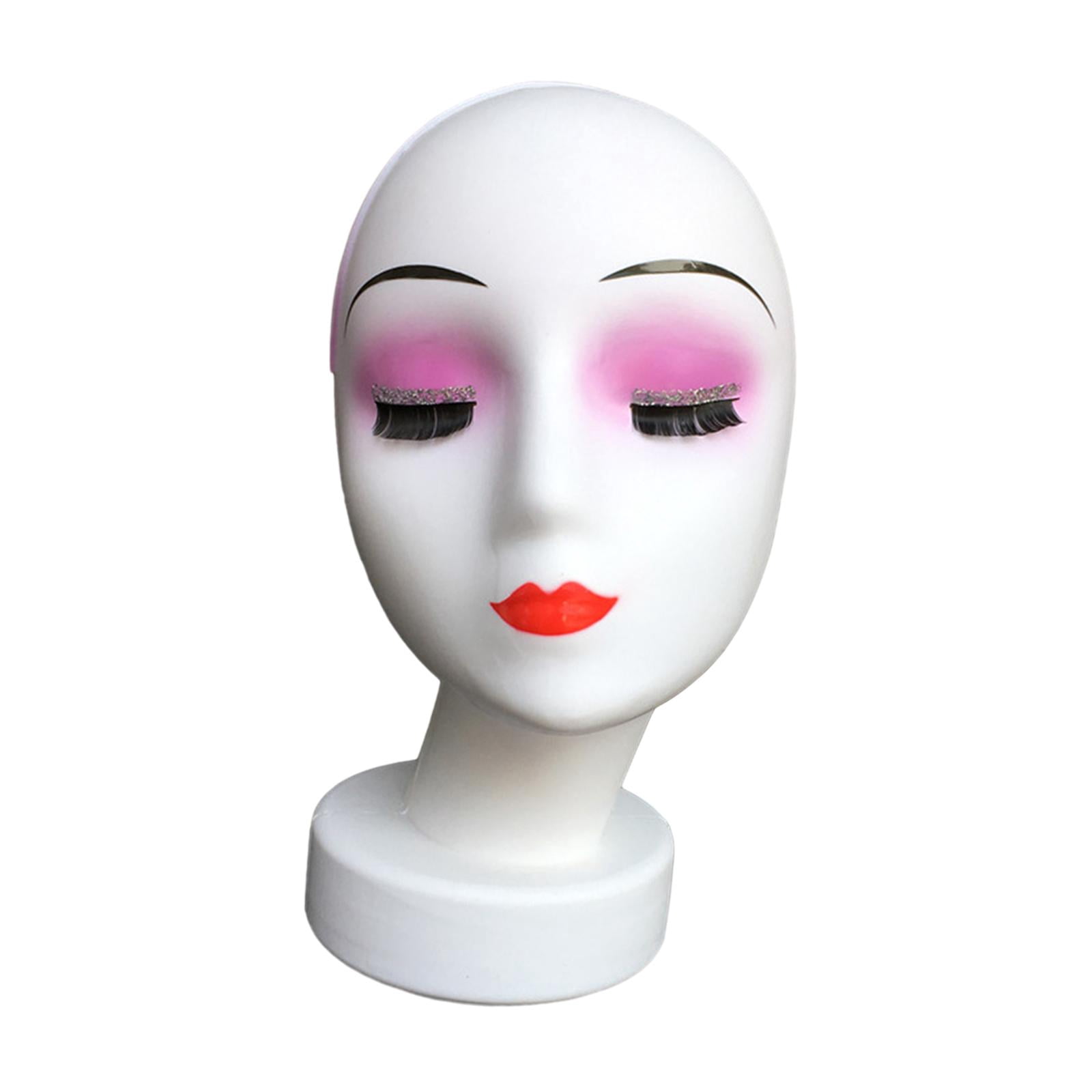 TOOYFUL Hat Display Rack Female Head Mannequin Display Model Manikin for Headwear Jewelry Glasses Hats Making Styling C