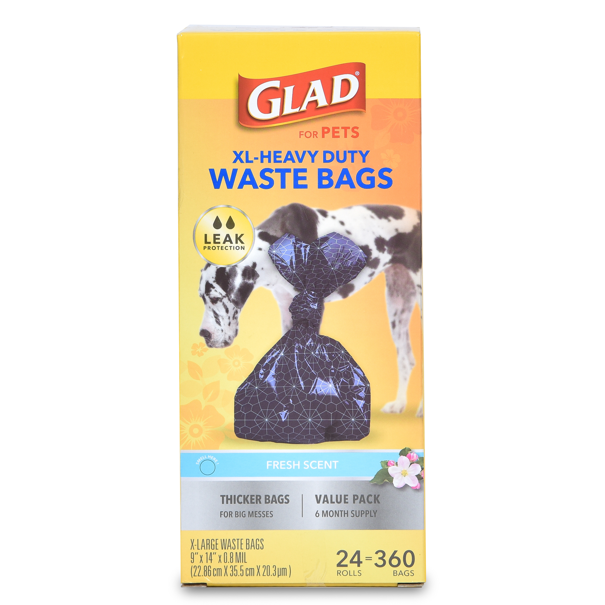 Glad Extra Large Heavy Duty Scented Dog Waste Bags, 360 Count photo 2