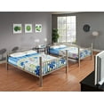 thumbnail image 2 of Powell Kalmia Heavy Metal Kid's Full over Full Convertible Bunk Bed with Built-In Ladder, Pewter, 2 of 21