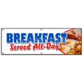 thumbnail image 1 of 72" Breakfast Served All Day Banner Sign Bacon Eggs Pancakes Waffles Grits, 1 of 4