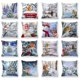 thumbnail image 3 of Christmas 3D Rabbit Cushion Cover Throw Pillow Case Xmas Squares,18x18inch, 3 of 6