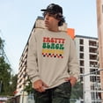thumbnail image 2 of Pretty Black Educated, African American, Black History Month, Sand Crewneck Sweatshirt, Small, 2 of 2