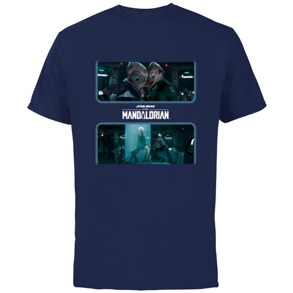 Star Wars The Mandalorian Season 3 Star-Crossed Lovers - Short Sleeve Cotton T-Shirt for Adults - Customized-Navy
