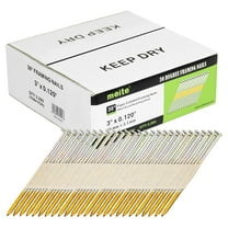 meite Framing Nails, 3-Inch x .120-In, 30-Degree, Ring Shank, Offset Round Head, Paper Tape, Galvanized Finish Framing Nails for 30-34 Degree Framing Nailers (2,000 Counts)