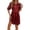 Red, variant on XUNKUSGA Womens Dresses Shiny Metallic Cocktail Dresses for Women Fashion Disco Dance 80S Prom Dresses Classic Crewneck Puff Short Sleeve Summer Dress,Black,M
