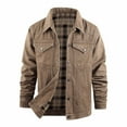 thumbnail image 2 of Miluxas Men's Casual Denim Long Sleeve Hoodless Outwear Jackets Brown, 2 of 9