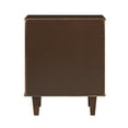 thumbnail image 5 of Walker Edison 20” Contemporary Vertical Drawer Pulls Solid Wood Nightstand, Walnut, 5 of 13