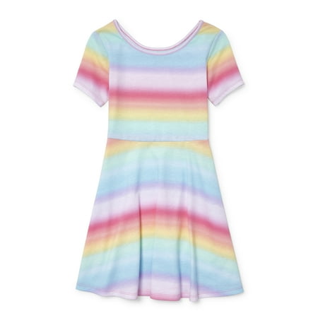 Short Sleeve Fit and Flare Jersey Dress (Little Girls &...