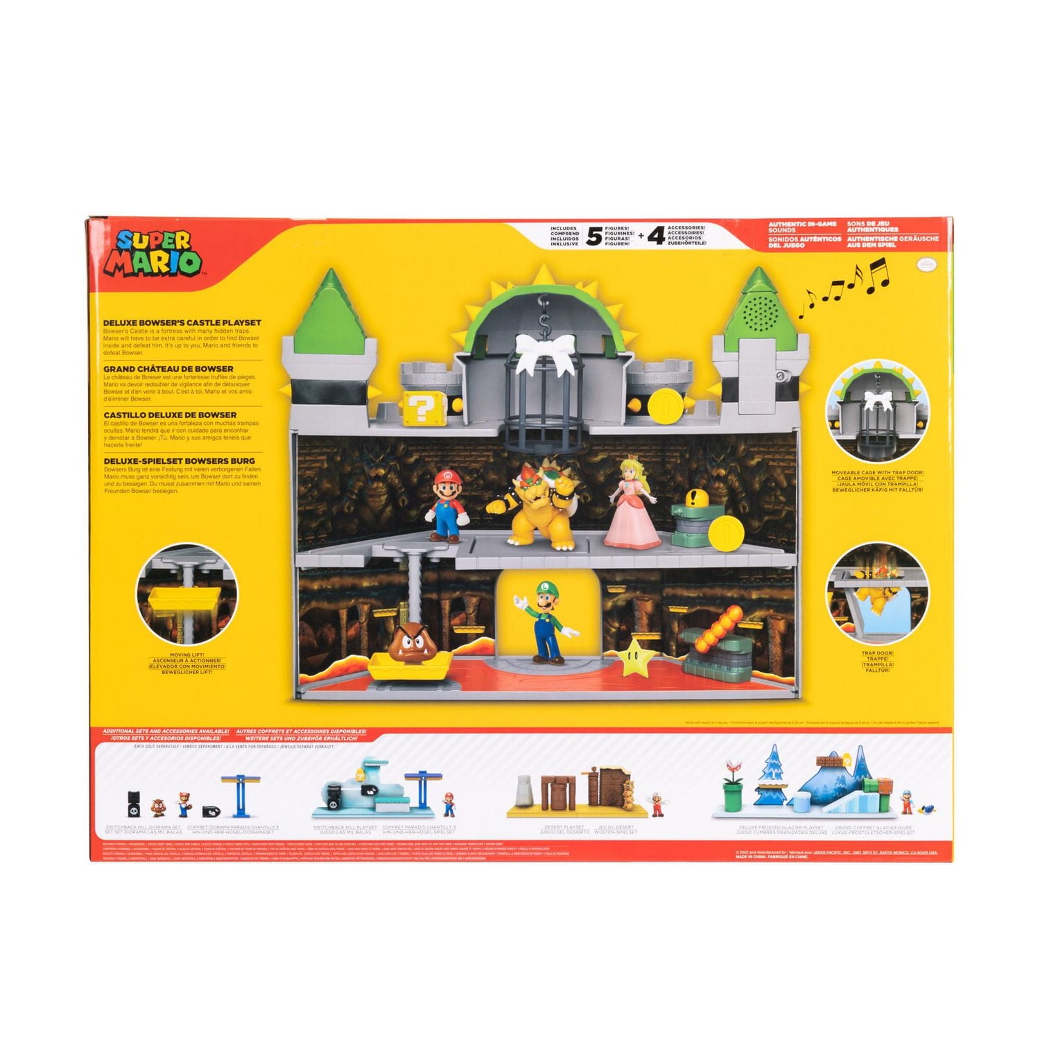 L'ensemble Château de Bowser de luxe Super Mario avec 5 figurines en bonus