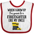thumbnail image 3 of Inktastic Future Firefighter Like My Uncle Boys or Girls Baby Bib, 3 of 4
