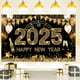 thumbnail image 4 of Fondo de Año Nuevo 2025 Fondo de Año Nuevo Negro y Dorado Banner de Fiesta de Fin de Año Decoración de Fiesta de Nochevieja, 4 of 5