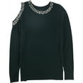 thumbnail image 2 of I.N.C Womens Embellished Pullover Sweater, Green, Large, 2 of 2
