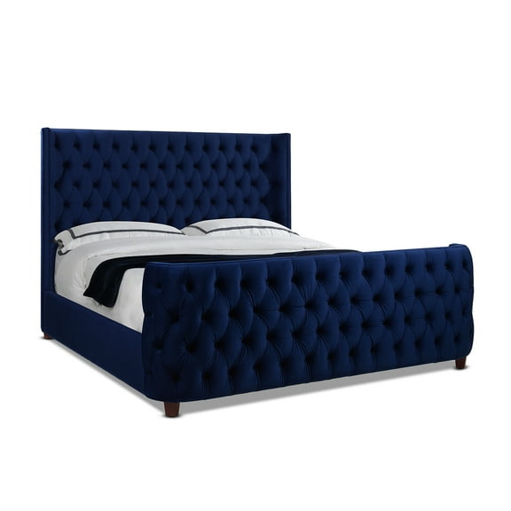 Jennifer Taylor Home Brooklyn Tufted Bed, King, Navy Blue