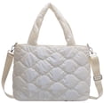 thumbnail image 3 of Bolso Bandolera para Mujer Bolso para Mujer Con Acolchado Algodón Y Nailon A La (blanco), 3 of 4