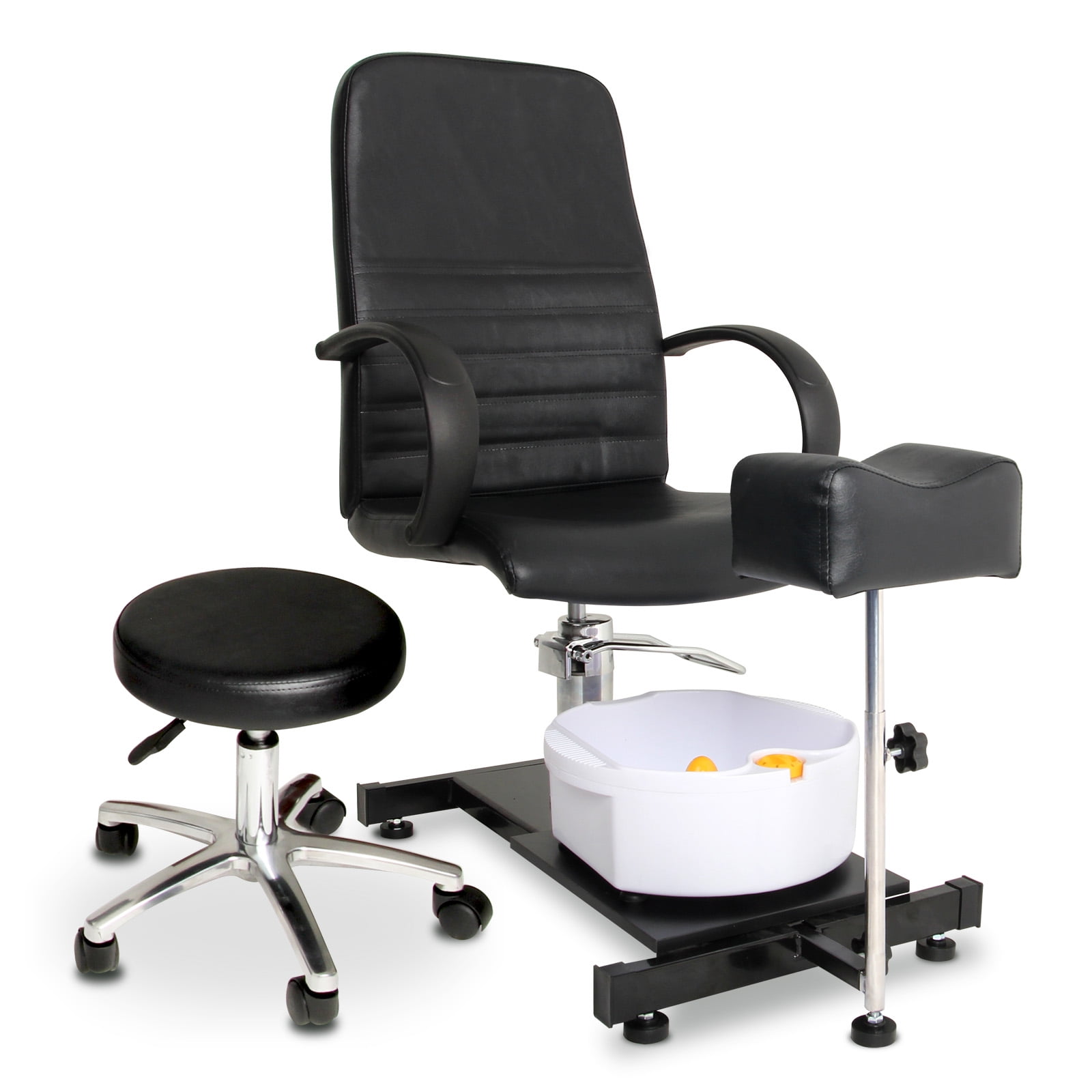 Paddie Black Pedicure Chair, Pedicure Unit Station Hydraulic Adjustable