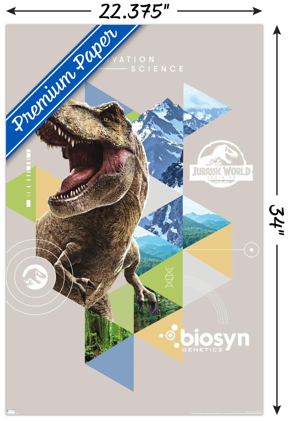 Jurassic World: Dominion - T-Rex Wall Poster, 22.375" x 34"
