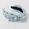 thumbnail image 2 of Monebena Knot Headbands for Girls - Embellished Pearl Rhinestone Knotted Hair Bands for Kids, Toddler Headband Accessories, Cute Little Girl Hairbands, Sparkly Head Band for Tweens, 2 of 12