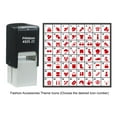 thumbnail image 3 of Printtoo Personalized Fashion Accessories Icons Rubber Stamp Self Inking Stamper 24 mm-Blue, 3 of 7