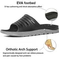 thumbnail image 2 of Ecetana Slide Sandals for Men Open Toe Thick Cushion Non Slip Pool Shower Sandals, 2 of 6