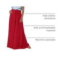 thumbnail image 4 of Pantalones PRETTYGARDEN Palazzo de Pierna Ancha Rojo Talle Grande, 4 of 9