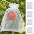 thumbnail image 6 of 100PCS Fruit Protection Bag Fruit Mesh Bag Plant Fruit Net Bag Breathable Protection Bag Bird and Insect Prevention Fruit Fly Barrier Bag Anti Bite Bird Pecking Orchards 20cmx30cm White, 6 of 9