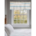 thumbnail image 3 of Watercolor Blue White Valances for Windows, Rod Pocket Kitchen Valance Curtains - Soft & Washable Small Window Treatment for Living Room,&nbsp;Bathroom, Wood Grain , 42x12 Inch, 1 Panel, 3 of 9