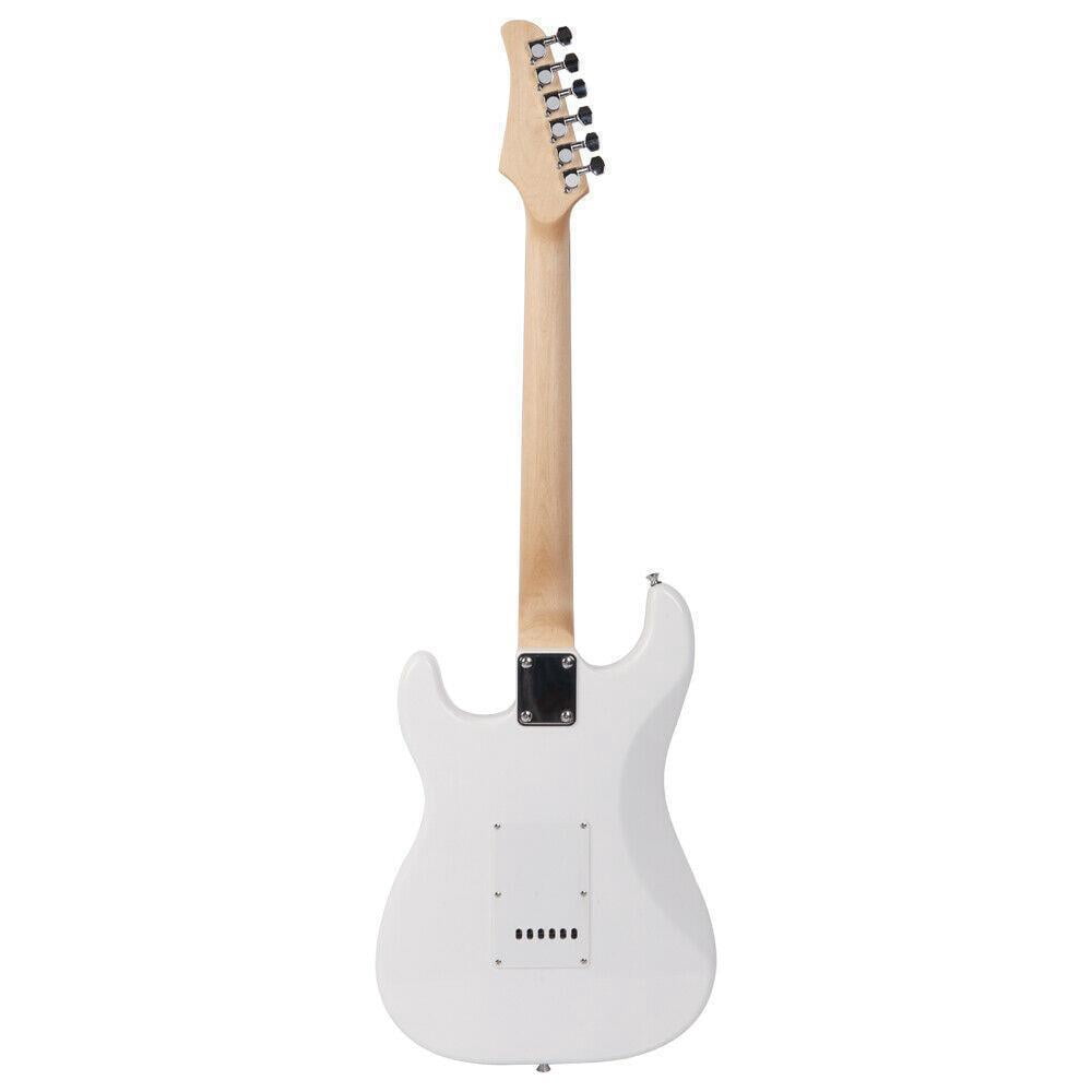 FASCK 39 Inch Electric Guitar, Full-Size Beginner Solid Body Guitar Kit with Gig Bag Strap Tremolo Bar Cable Picks,White