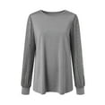 thumbnail image 4 of mgoYE Women Dressy Shirt Sheer Mesh Long Sleeve Glitter Tunic Tops Crewneck Casual Bling Blouse for Party Travel(Light Gray,5XL), 4 of 9
