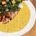 thumbnail image 6 of YOHAVEN 36 Inch Sequin Christmas Tree Collar Double Layer Velvet Tree Skirt Sparkling Holiday Tree Base Cover for Indoor Outdoor Party Home Office Decor, 6 of 6