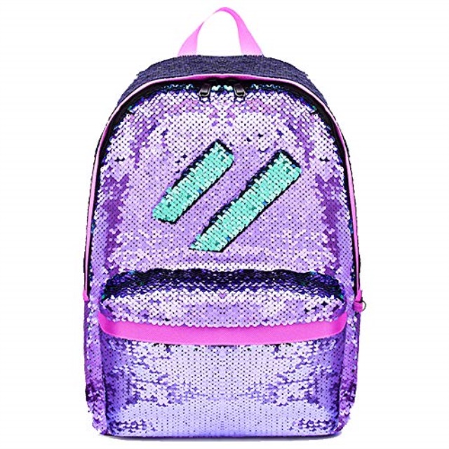 reversible sequin school backpack