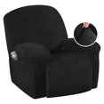 thumbnail image 1 of Silla reclinable elástica Slipcover H.VERSAILTEX, de terciopelo, color negro, 1 of 9