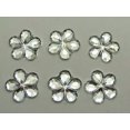 thumbnail image 6 of U8MO 200 Clear Acrylic Flatback Flower Rhinestone Gem 15mm DIY Embellishments, 6 of 7