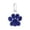 Dark Blue, variant on Personalized Glitter Dog Paw Print Keychain, Custom Engraved Pet Pendant, Colorful Epoxy Droplet Design, Cute Accessory For Pet Lovers, Lightweight Zinc Alloy Charm(1Inch,Black)