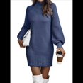 thumbnail image 2 of Suéteres Tipo Cárdigan para Mujer, Abiertos Al Frente, para Otoño e Invierno, de Larga, Holgados, Informales, para Abrigo. Azul S, 2 of 10